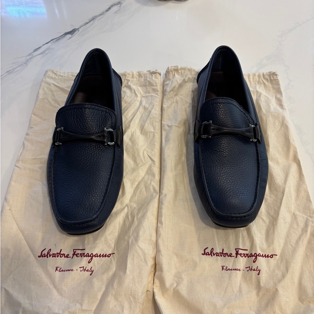 Men’s Leather Ferragamo Drivers